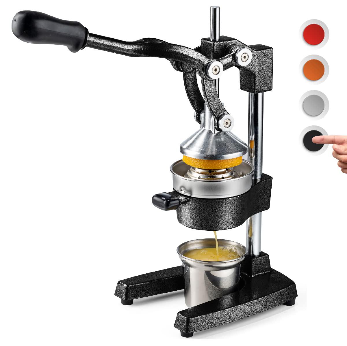 Eurolux RNQB08L5M3J24 eurolux cast iron citrus juicer | extra-large commercial grade manual hand press | heavy duty countertop squeezer for fresh o