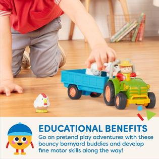 Battat battat farm toys for toddlers, kids lights sounds toy