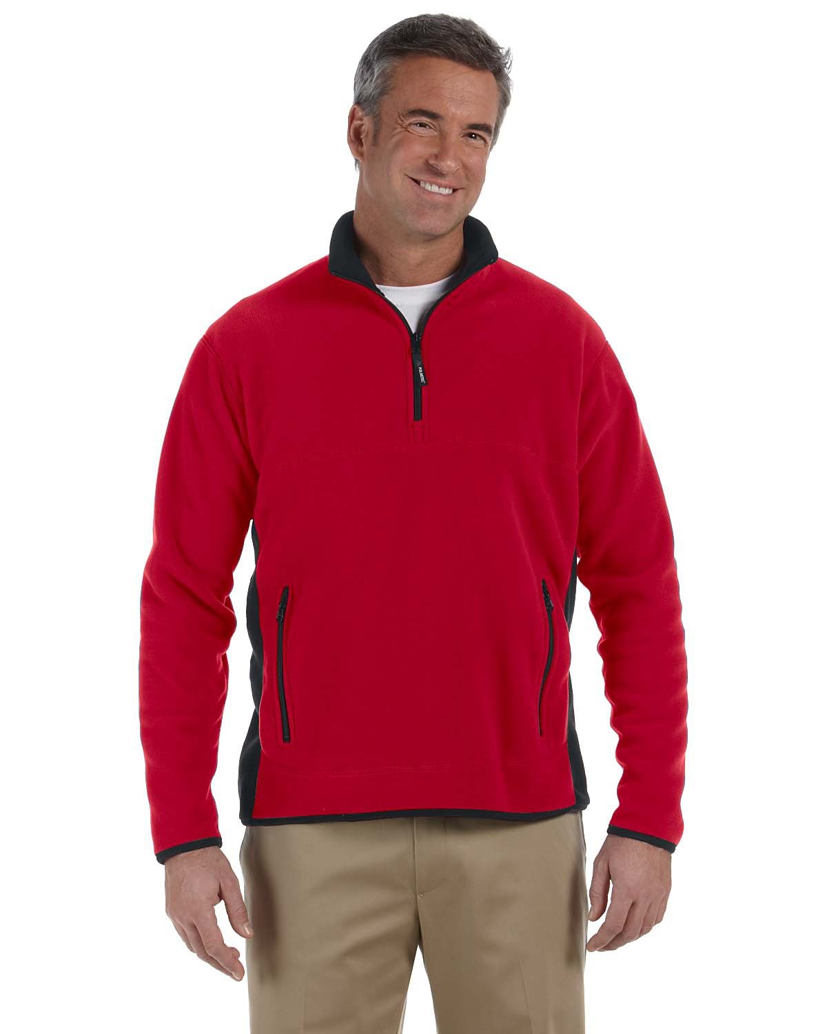 Chestnut Hill Polartec® Colorblock Quarter-Zip Fleece Jacket