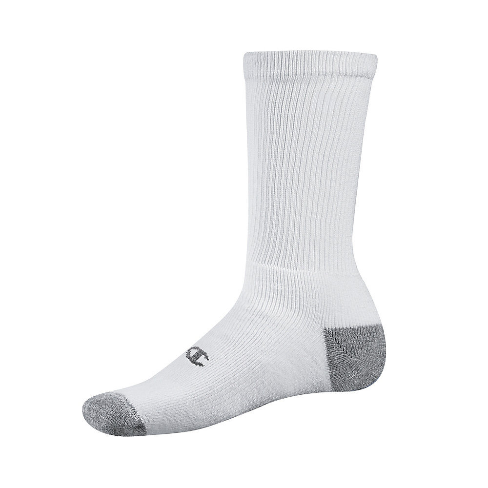Champion Double Dry&reg; Performance Men's Crew Socks 6-Pack, WHITE , SIZE 10-13