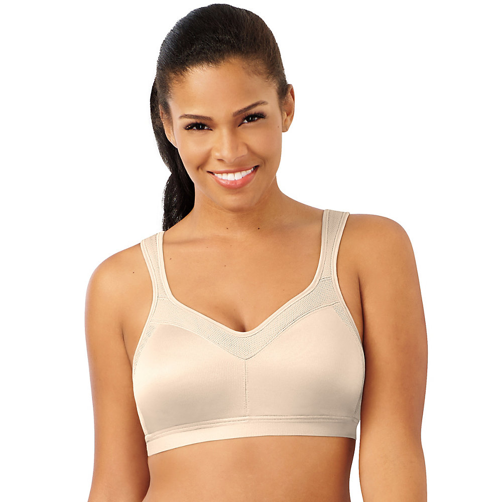 4159B Playtex 18 Hour Active Breathable Comfort Wirefree Bra, Light Beige,  SIZE 44DD