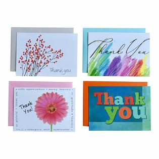 Julu Cards Thank You Card Colored Envelopes Pack 4 Designs 3 5 X 5 100 Recy