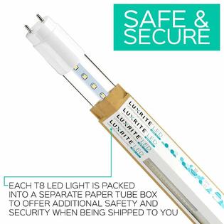 25-Pack Luxrite 4FT LED T8 Tube Light 18W (32W Equivalent) 5000K 2200lm