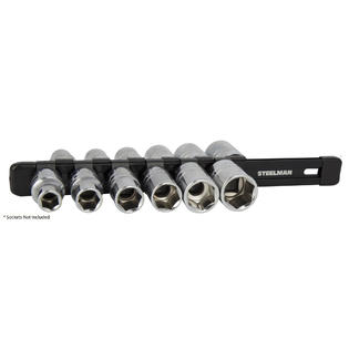 Steelman 1/4-Inch Drive 7-Piece Aluminum Socket Storage Rail 9 25 Inch Length Steelman 1/4-Inch Drive 7-Piece Aluminum Socket Storage Rail 9 25 Inch Length