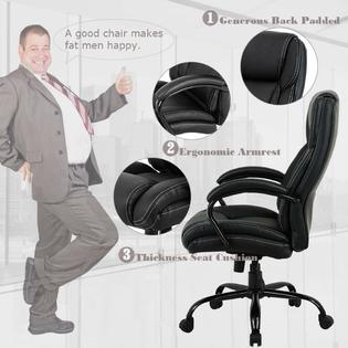 Bestmassage Big And Tall Office Chair Desk Leather Executive Extra