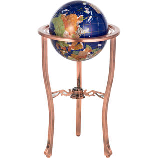 Vevor 36 Tall World Globe Amber Pearl W Tripod Copper Bronze