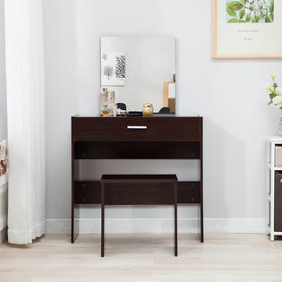 Mecor Makeup Vanity Mirror Dressing Table Set Desk Stool W