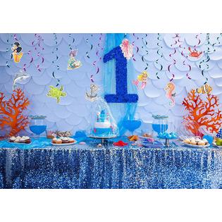Shinshin S Party 20pcs Mermaid Party Supplies Under The Sea Blue