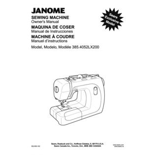 Janome Sewing Machine User Manual Download Janome Sewing Machine User Manual Download