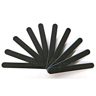 Ct 50pc Black Nail Files 100 100 Grit 7 Acrylic Nail File Blue Plastic Center