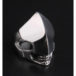 Starmond New Stainless Steel Silver Alien Movie Xenomorph Skull Head Polished Ring