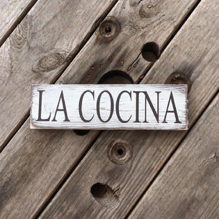 Handmade Small La Cocina Wood Sign Spanish Kitchen Mexican Handmade Small La Cocina Wood Sign