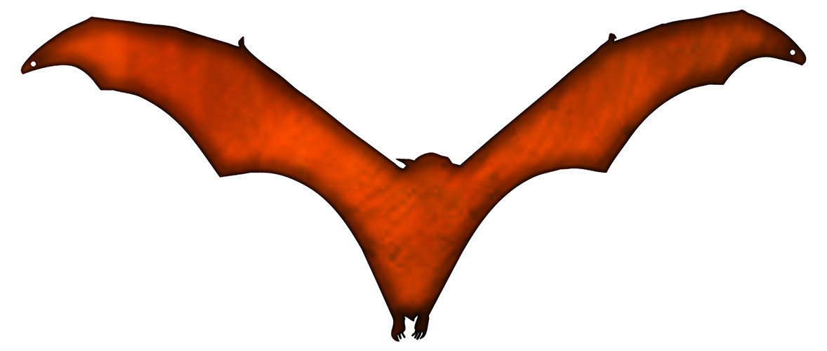 Handmade Bat Laser Cut Out Faux Copper Finish Wall Decor Metal Faux Copper Finish Wall Decor Metal