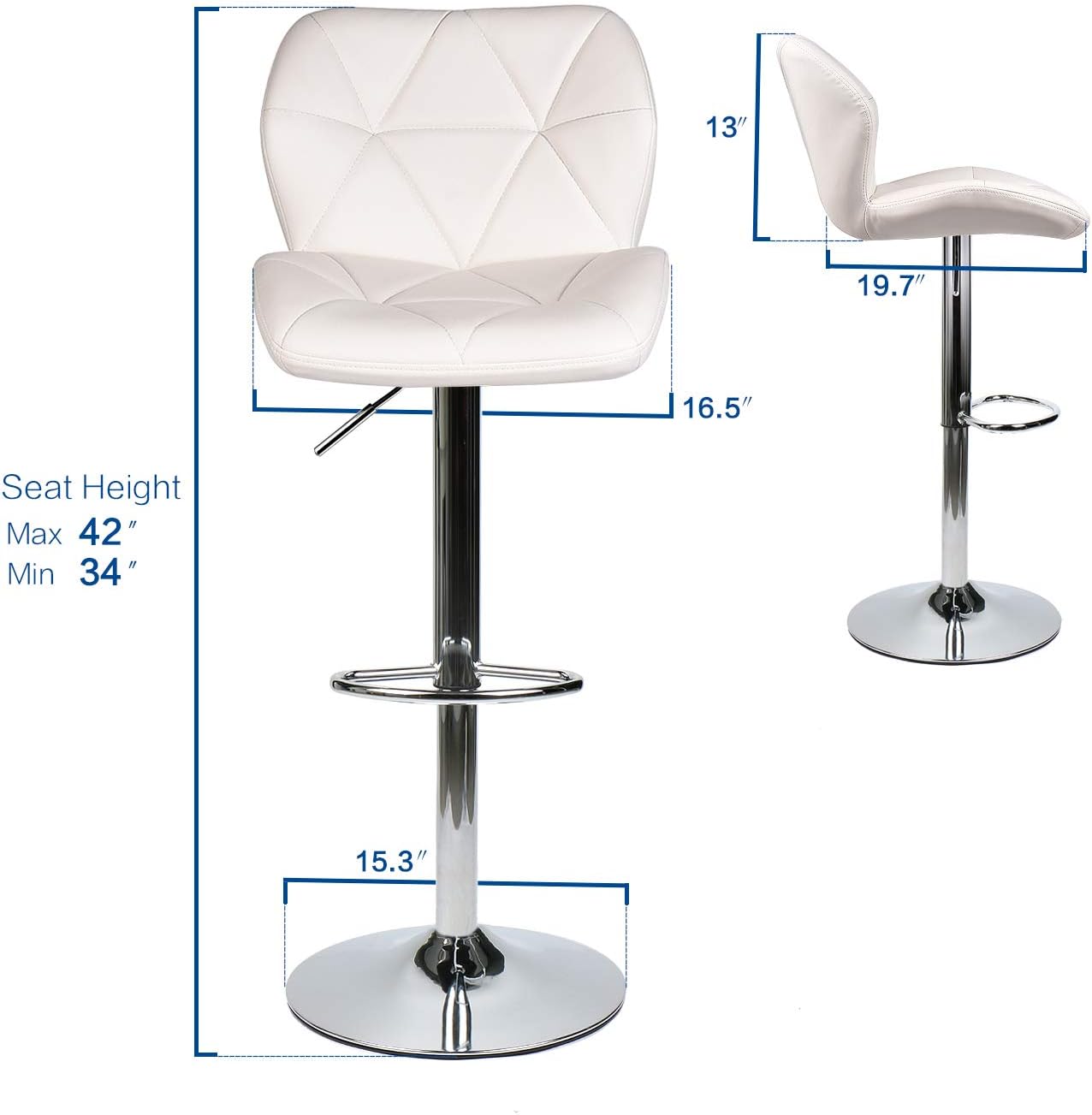 Elecwish Set Of 2 Bar Stools, How To Stop A Swivel Bar Stool From Swiveling