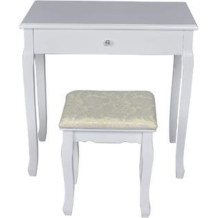 Elecwish Makeup Vanity Table Set Mirror With Led Lights Dressing Table And Stool Set With Drawers Elecwish Makeup Vanity Table Set Mirror With Led Lights Dressing Table And Stool Set With Drawers