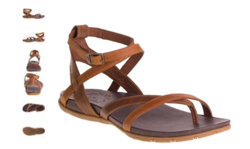 Chaco Juniper Rust Leather Ankle Strap Comfort Sandal Women s