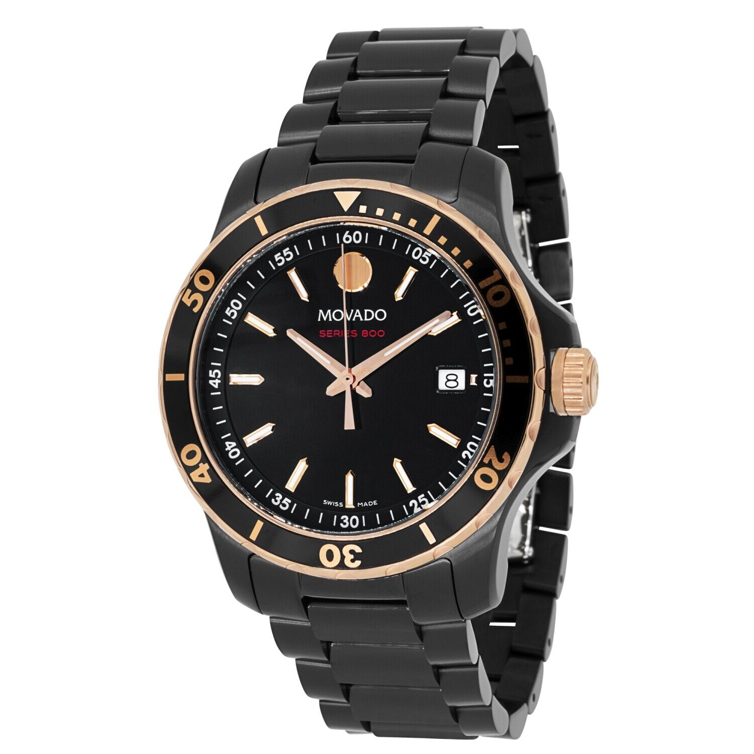 Movado Men's Series 800 Black Dial Watch - 2600162