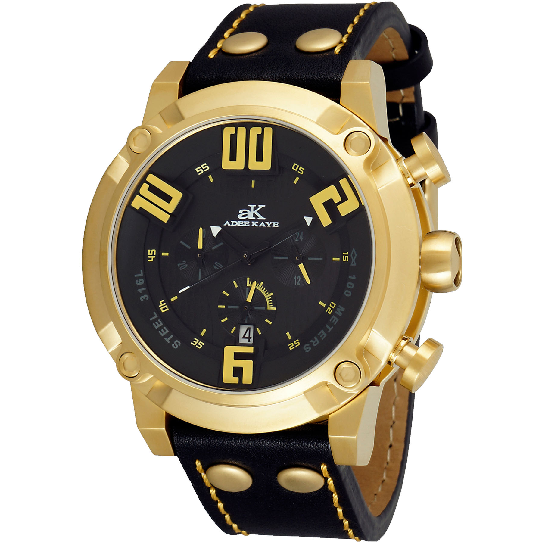 Adee Kaye Men's Gamma-Mesh Rose Gold Dial Watch - AK7280-MG