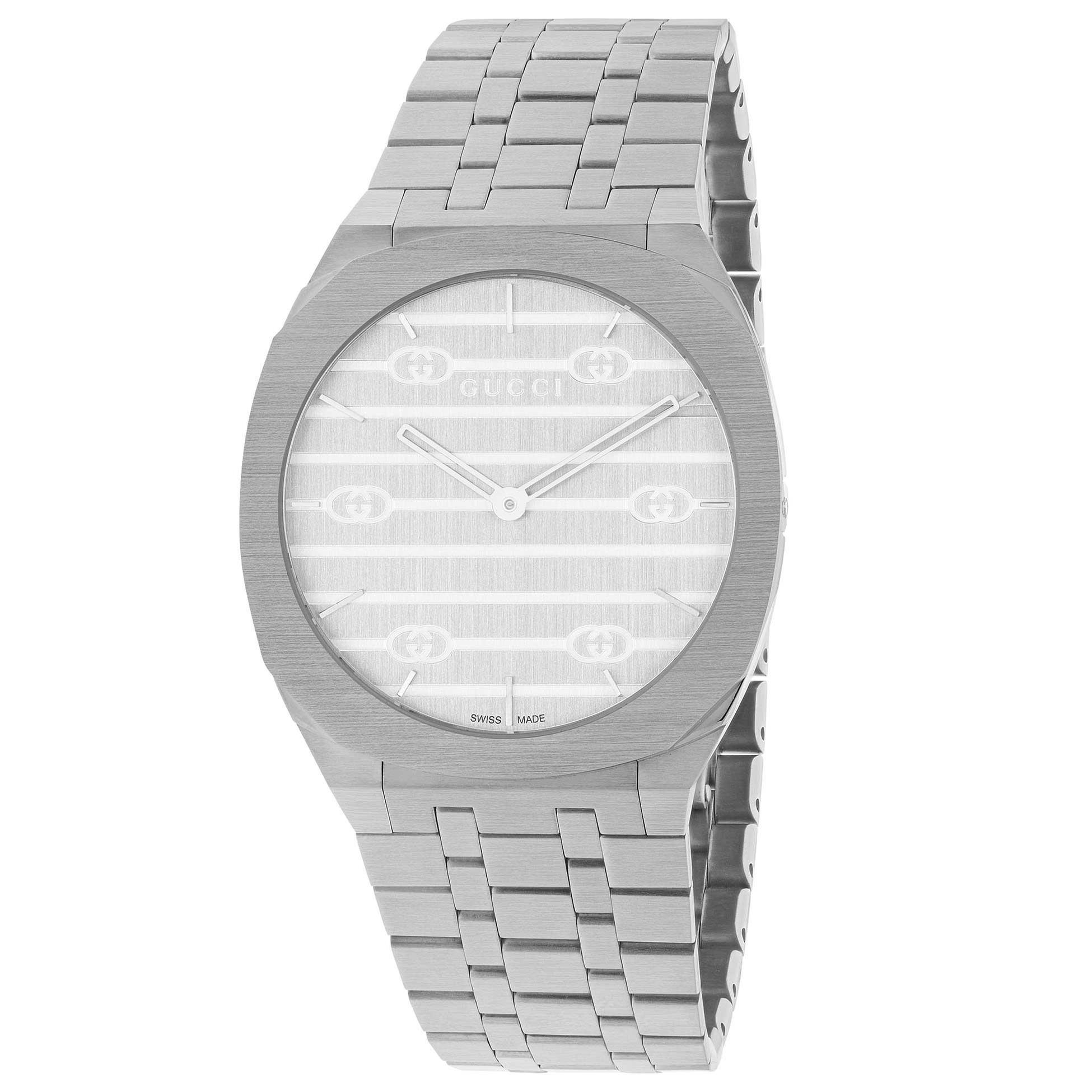 Gucci Women's 25H Silver Dial Watch - YA163407