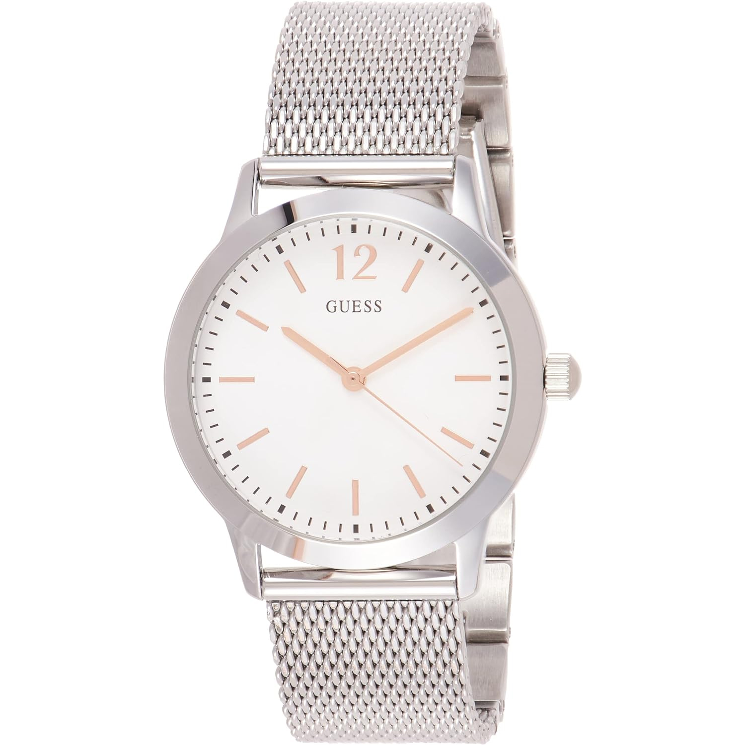 Guess Men's Classic White Dial Watch - W0921G1