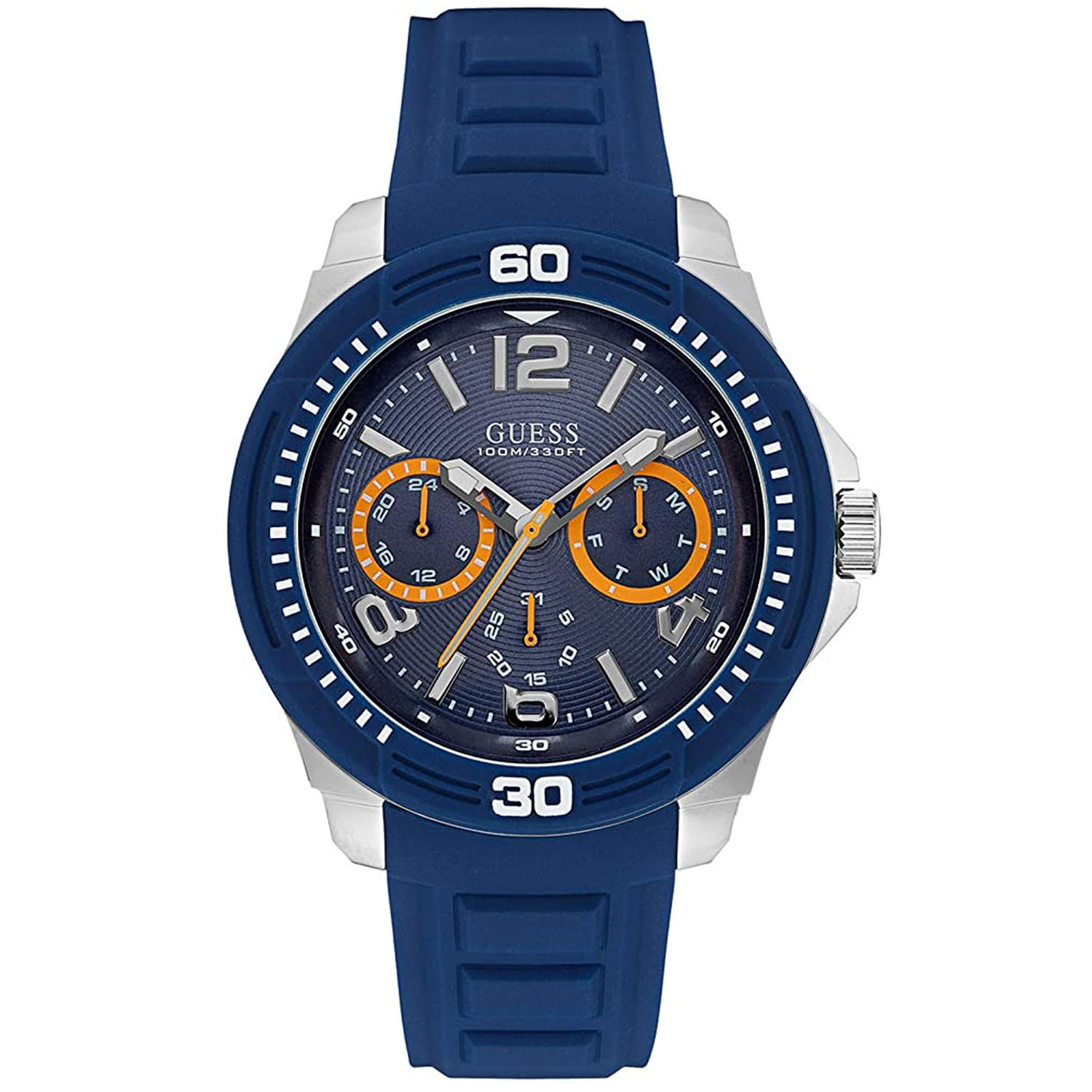 Guess Men's Classic Blue Dial Watch - W0967G2
