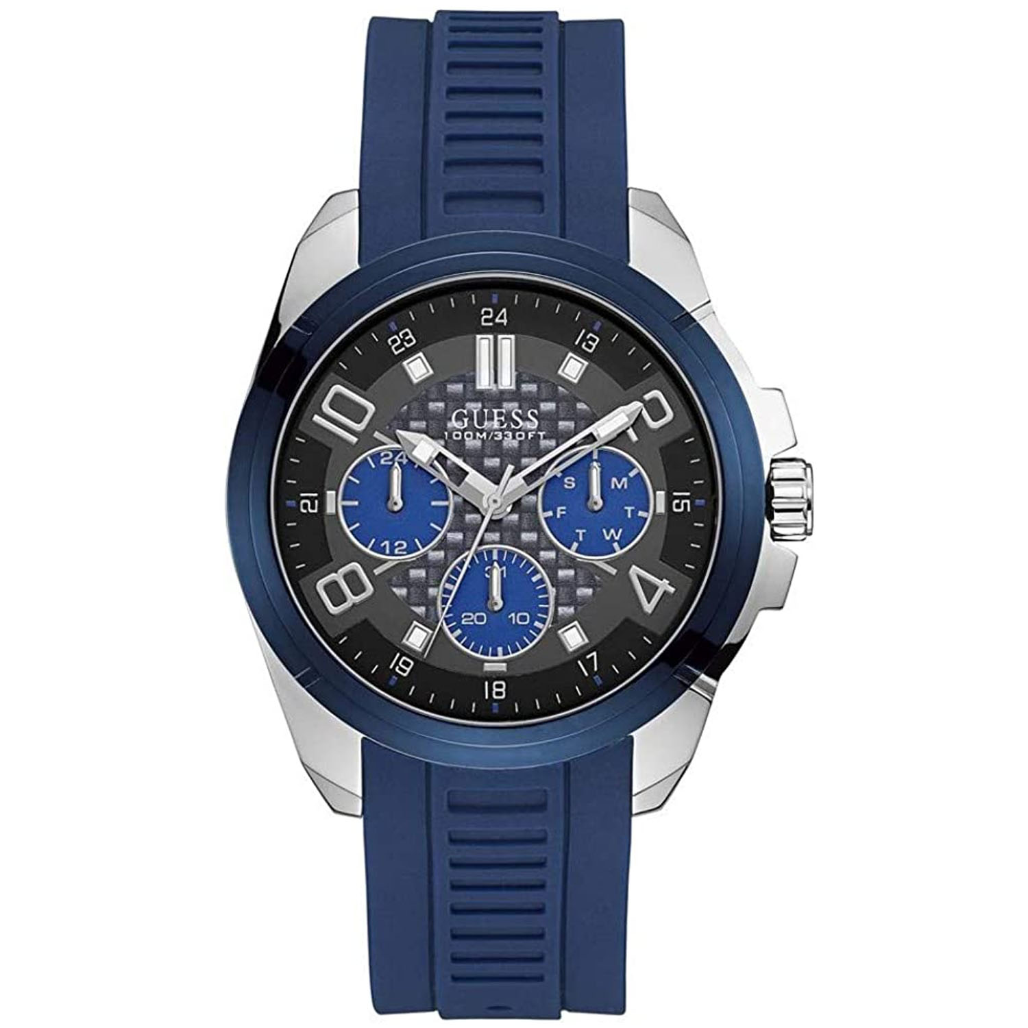 Guess Men's Classic Black Dial Watch - W1050G1