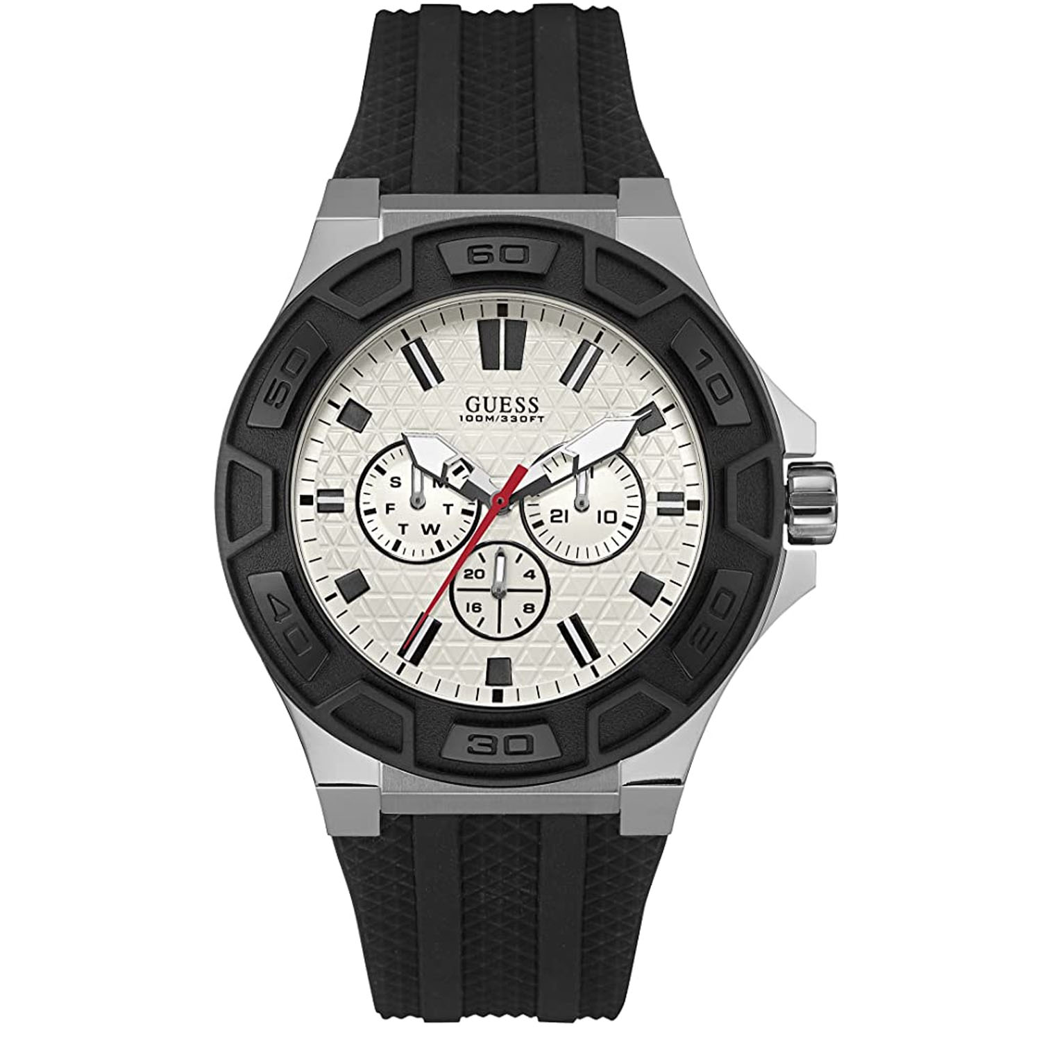 Guess Men's Force White Dial Watch - W0674G3