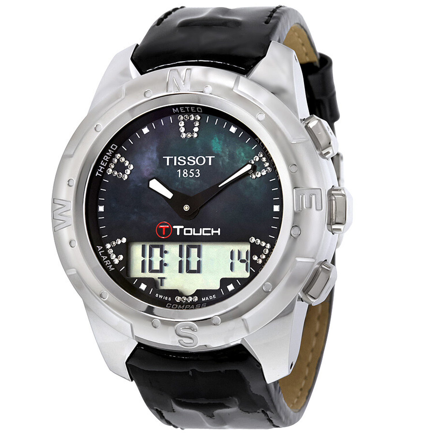 Tissot Women's T-Touch II Black mother of pearl Dial Watch - T0472204612600
