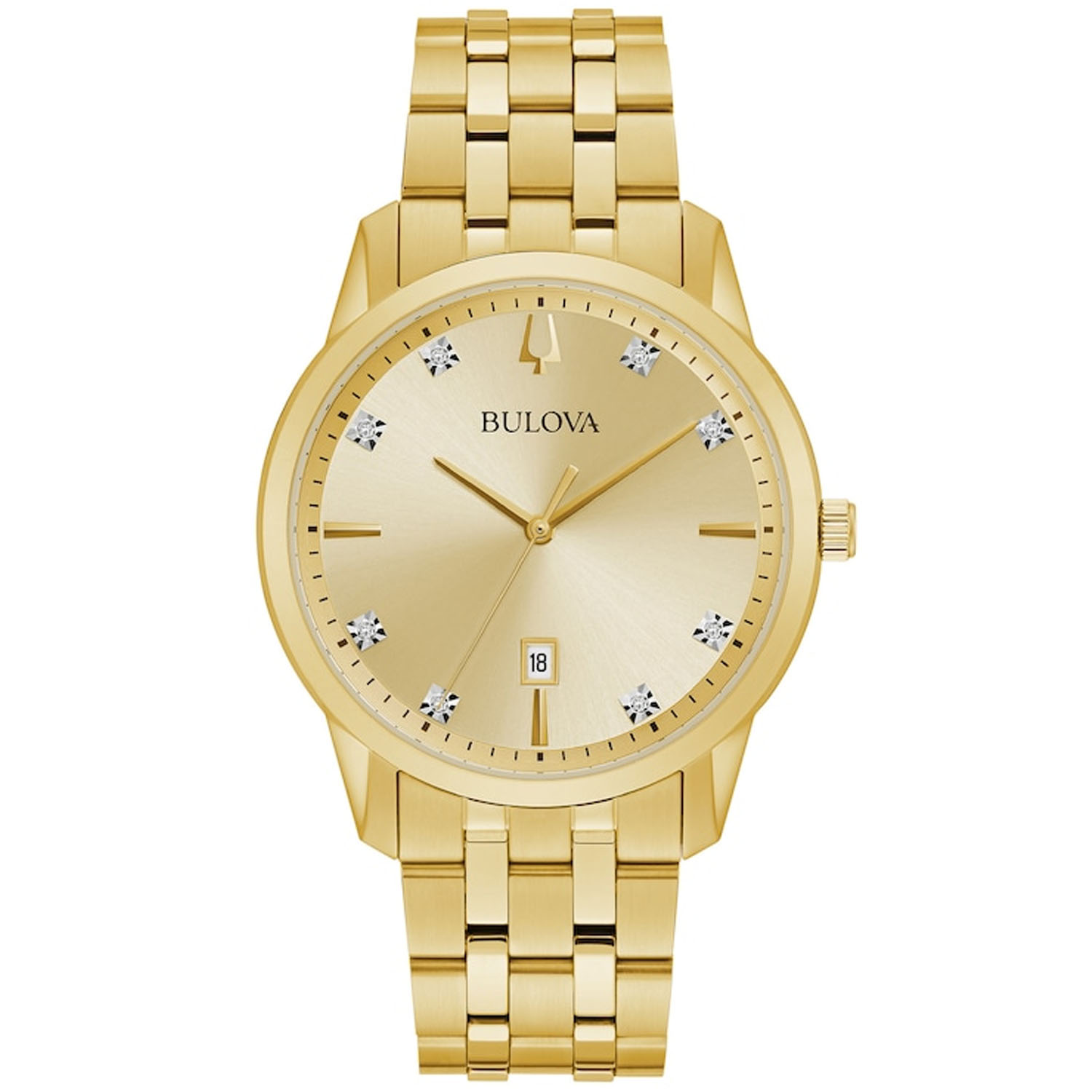 Bulova Men's Sutton Gold Dial Watch - 97D123