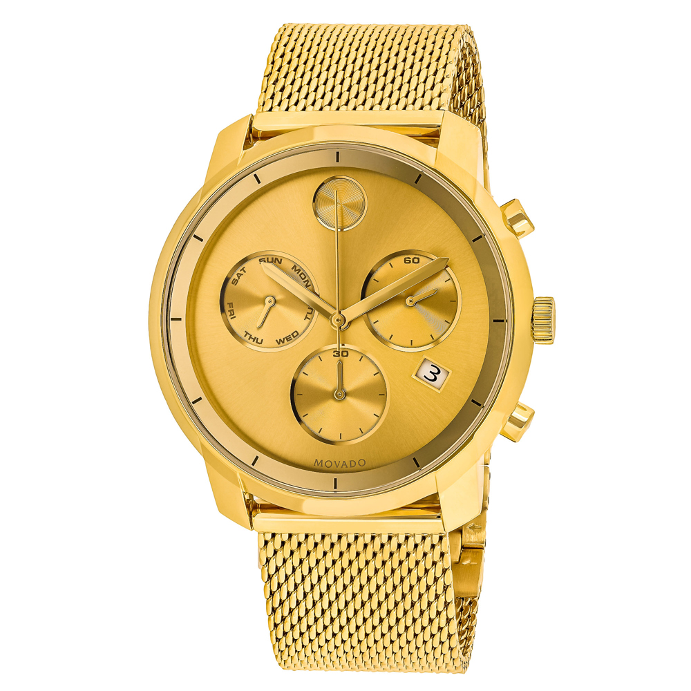 Movado Men's Bold Gold Dial Watch - 3600372