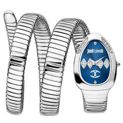 Just Cavalli Women's Snake Blue Dial Watch - JC1L230M0025