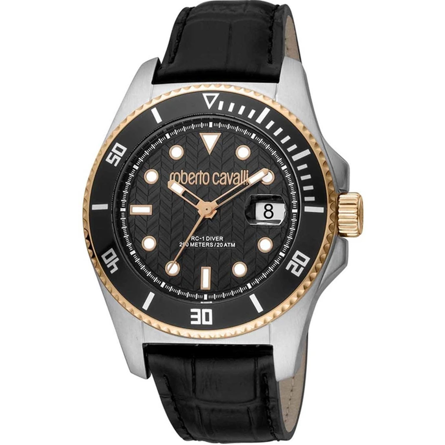 Roberto Cavalli Men's Classic Black Dial Watch - RC5G042L0035
