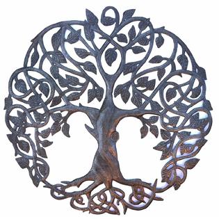 Tree Of Life Tree Of Life Metal Wall Art Contemporary Iron Artwork Decor Round Modern Plaque