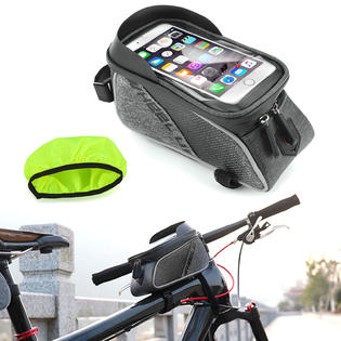 Artudatech B114 006 Set Wheel Up Waterproof Bike Handlebar Bag Bicycle Front Tube Frame Phone Holder Ua