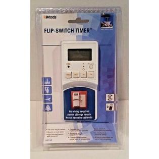 Woods Flip Switch Timer 59744 Converts Toggle Switch To