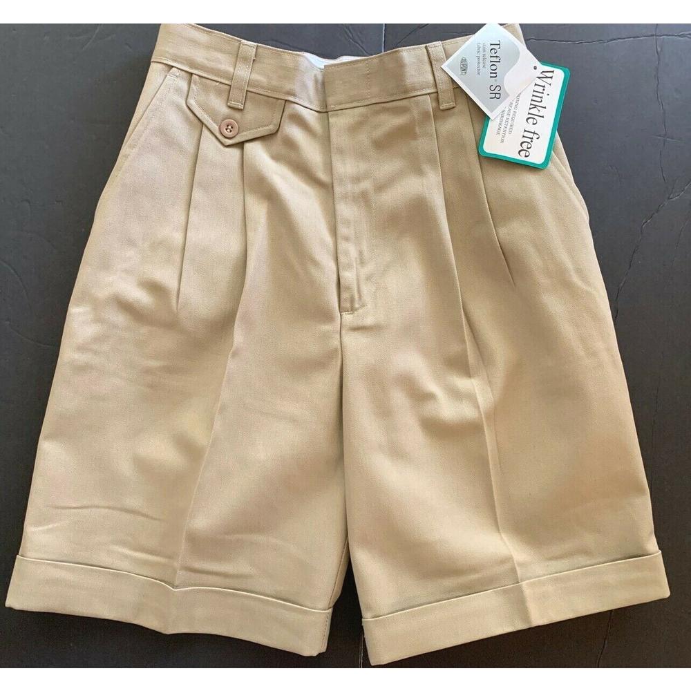 Continental New Girls Uniform Khaki Shorts Jr 7 Wrinkle Free