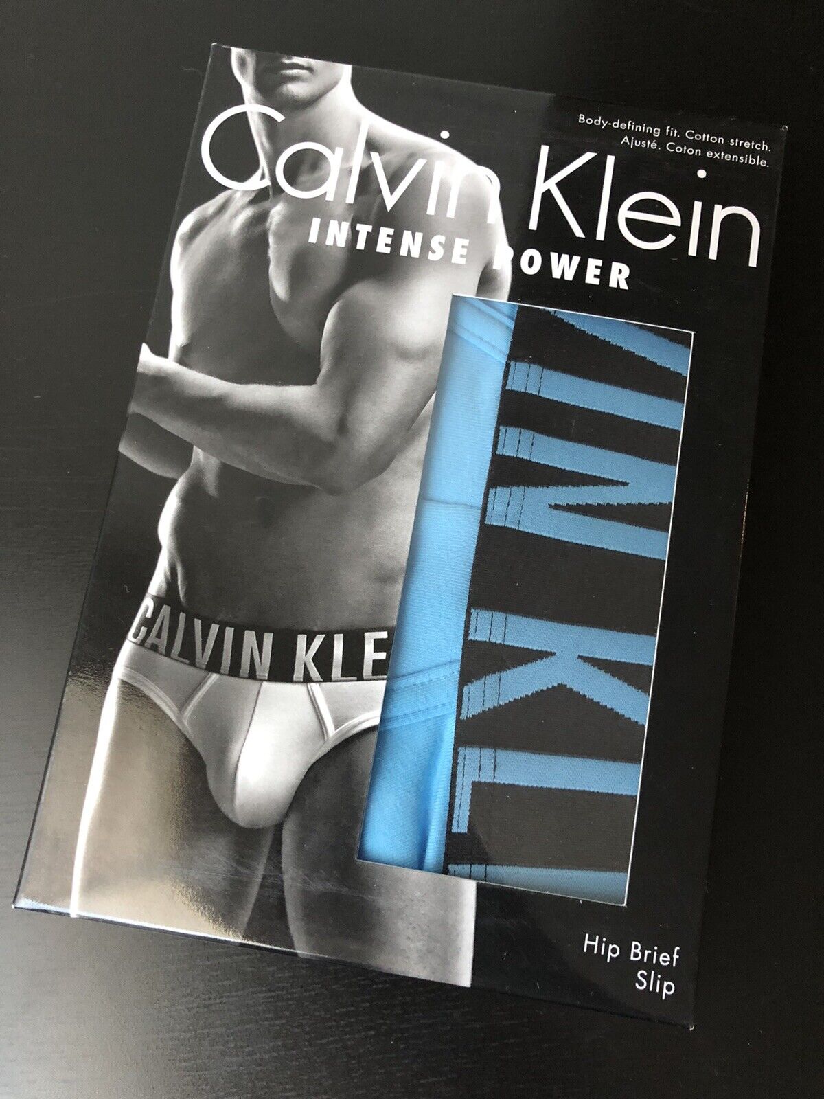 NWT Calvin Klein Intense Power Cotton Hip Brief underwear Venetian Blue  NB1040