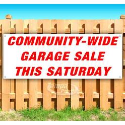 Tampa Printing Community Garage Sale This Saturday, a 13 oz heavy duty vinyl banner sign with metal grommets, new, flag (many sizes)
