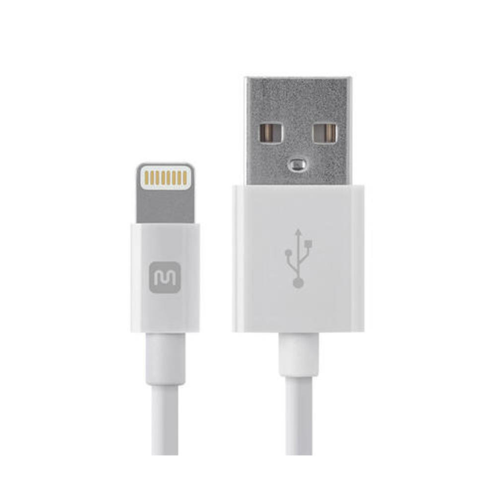 MONOPRICE, INC. 12844 APPLE MFI CERTIFIED LIGHTNING TO USB CHARGE SYNC CABLE, 3FT WHITE