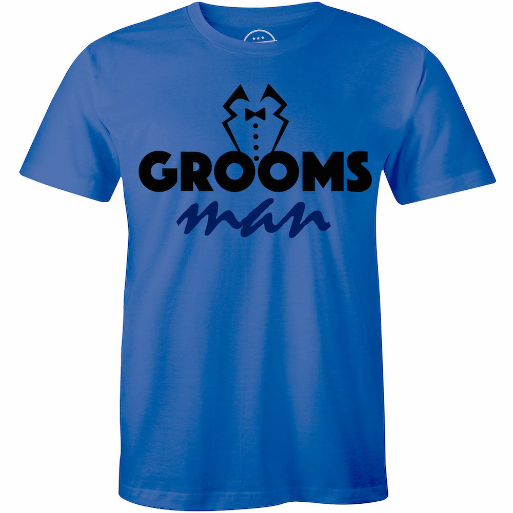Half It Grooms Man with Shirt Sketch Crew Neck T-Shirt for Men