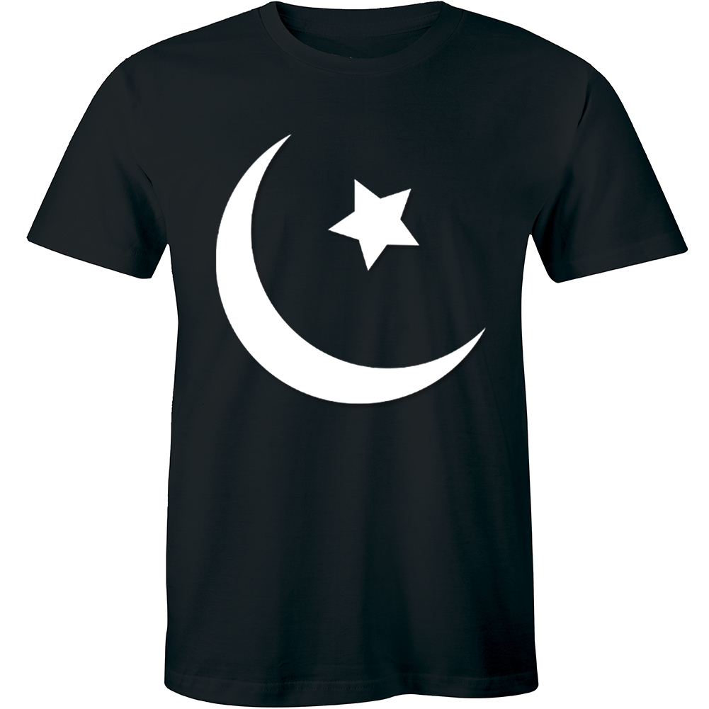Half It Moon And Star Image T-Shirt for Men
