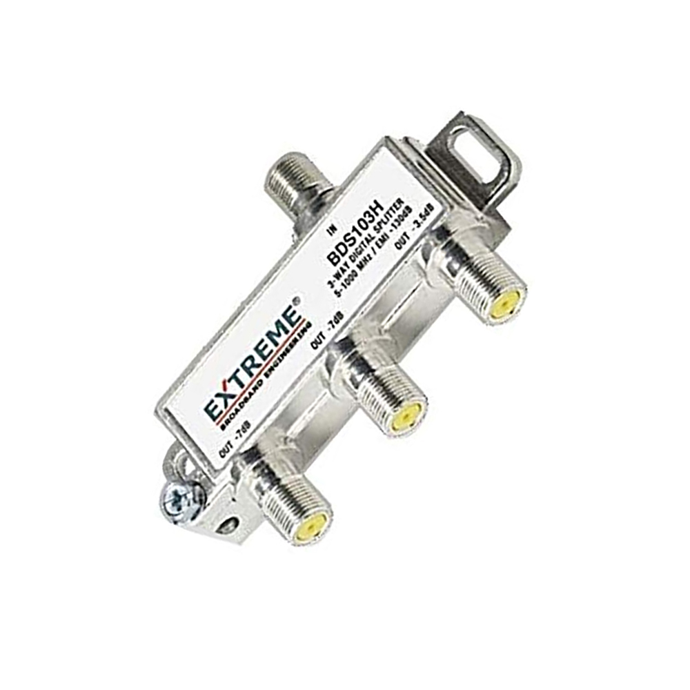 Extreme/Amphenol 3-Way Unbalanced HD Digital 1GHz Coaxial Cable Splitter - BDS103H