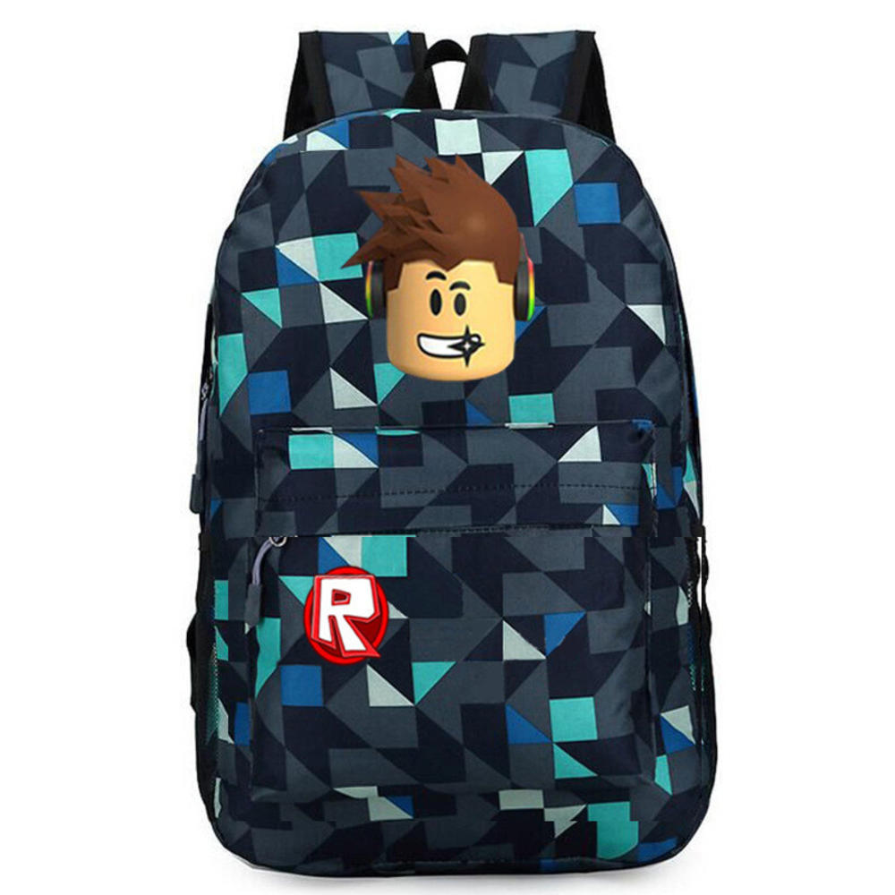 Unbranded Generic Roblox Backpack Kids Students Boys Bookbag