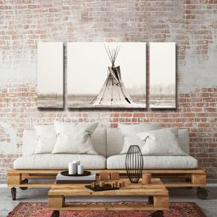 Wall Art Canvas Teepee Native American Southwestern Decor