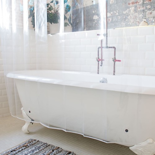 Best Liner Usa Made Peva Shower Curtain Pvc Free Clear Durable 9 Gauge Bottom Peva Shower Curtain Liner, Pvc Free Shower Curtain