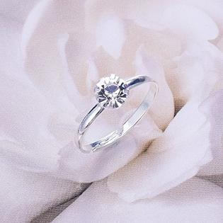 Generic 100 Pack Silver Diamond Bridal Shower Rings For Wedding