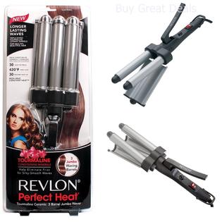 Revlon New 3 Barrel Jumbo Waver Ceramic Hair Styling Styler Curl