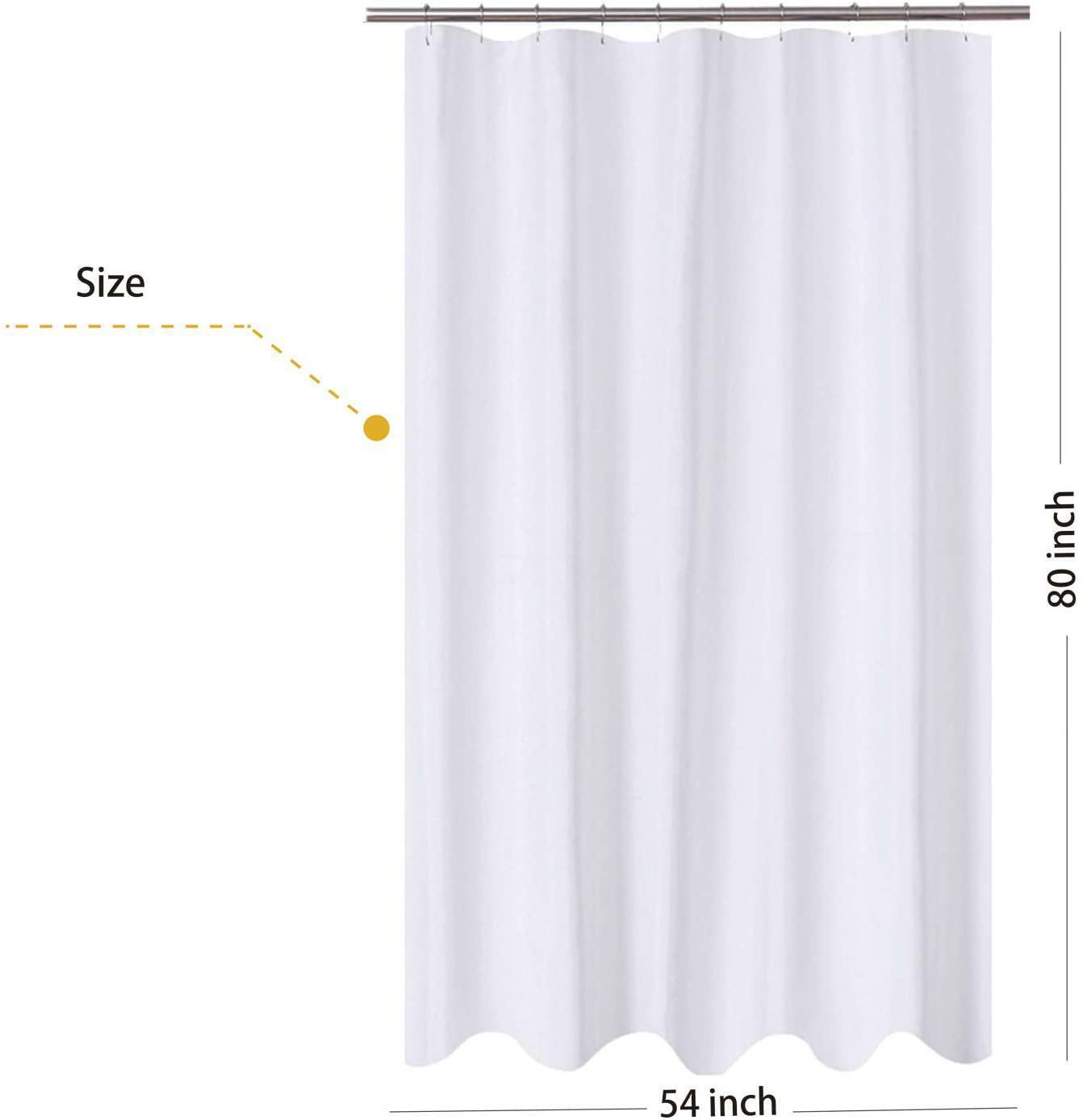 Fabric Shower Curtain Liner, Extra Long Stall Shower Curtain