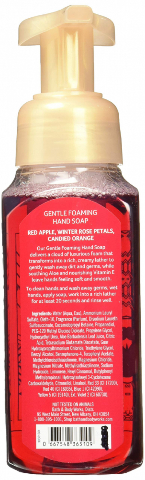 Bath Body Works Set Of 2 Bath And Body Works Winter Candy Apple Foaming Hand Soaps Red