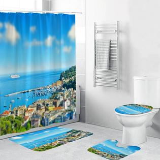 Download Sodial 4pcs Home Bathroom Decor Set Bathroom Seaside City Pattern For iPhone Free Wallpaper Sodial 4pcs Home Bathroom Decor Set Bathroom Seaside City Pattern For Free